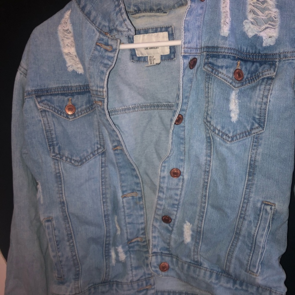 forever 21 distressed jean jacket